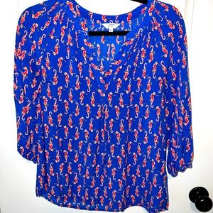Crown and Ivy seahorse blouse.